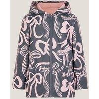 Monsoon Girls Bow Print Rainmac - Navy