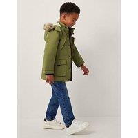 Monsoon Boys Hooded Parka - Green