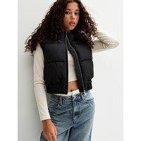 New Look 915 Girls Cropped Gilet - Black