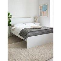 Very Home Camberley Bed Frame With Mattress Options (Buy & Save!) - White - Bed Frame With Microquilt Mattress