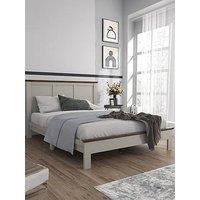Very Home Crawford Double Wooden Bed - Bed Frame With Memory Mattress