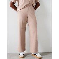 V By Very Curve Wide Leg Co-Ord Trouser - Beige