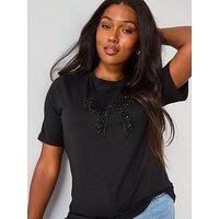 The Very Collection Curve Bow Trim T-Shirt