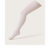Monsoon Girls Frosted Tights - Light Cream
