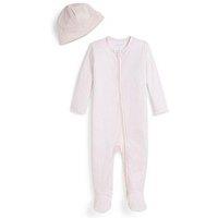 Polo Ralph Lauren Baby Girls Gift Boxed Sleepsuit And Hat Set - Pink