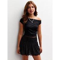 New Look 915 Girls Black Diamante Embellished Skort