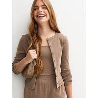 New Look 915 Girls Stone Soft Touch Tank Top And Cardigan Set - Beige