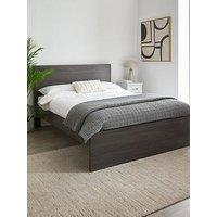 Very Home Camberley Bed Frame With Mattress Options (Buy & Save!) - Dark Oak - Bed Frame With Microquilt Mattress