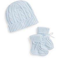 Polo Ralph Lauren Baby Boys Gift Box Hat & Bootie Set - Blue