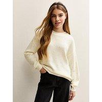 New Look 915 Girls Diamante Embellished Jumper - Off White