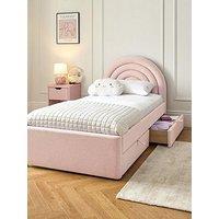 The Very Collection Rainbow Children'S Single Bed Frame With Drawers And Mattress Options (Buy And Save!) - Pink - Fsc Certified - Bed Frame With Standard Mattress