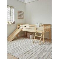 Very Home Novara Mid Sleeper Bed With Slide - With Mattress Options (Buy & Save!) - Bunk Bed With Standard Mattress