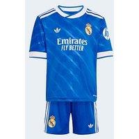 Adidas Kids Real Madrid 25/26 Third Mini Football Kit - Blue