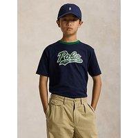 Polo Ralph Lauren Boys Short Sleeve Script Logo T-Shirt - Navy
