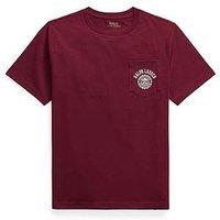 Polo Ralph Lauren Boys Short Sleeve Chest Pocket T-Shirt - Dark Red