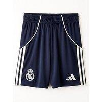 Adidas Kids Real Madrid 25/26 Away Football Shorts - Blue