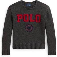 Polo Ralph Lauren Girls Crew Neck Sweater - Dark Grey