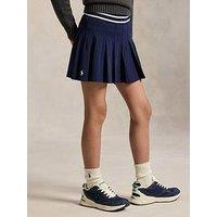 Polo Ralph Lauren Girls Pleated Skort - Navy