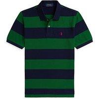 Polo Ralph Lauren Boys Short Sleeve Stripe Shirt - Green/Navy