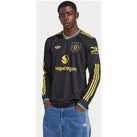 Adidas Mens Manchester United 25/26 Long Sleeve Stadium Replica Third Football Shirt - Black
