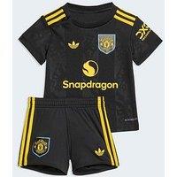 Adidas Infant Manchester United 25/26 Third Baby Football Kit - Black