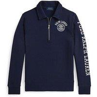 Polo Ralph Lauren Boys Half Zip Sweat Top - Navy