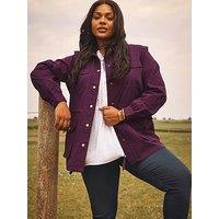 Yours Curve Carpenter Jacket - Red