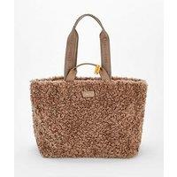 Boss Palmah Furry Textured Tote Bag - Brown
