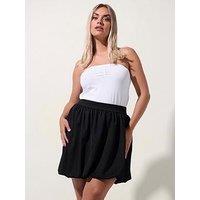 Yours Curve Puff Ball Skirt - Black