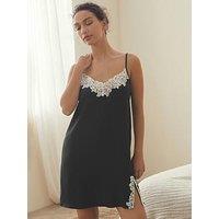 B By Ted Baker Lace Edging Slip - Black