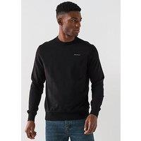 Belstaff Alloy Small Linear Logo Crew Sweat - Black