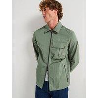 Belstaff Drome Cotton Zip Overshirt - Light Green