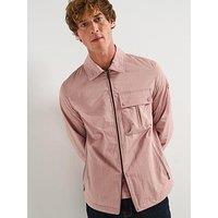 Belstaff Drome Cotton Zip Overshirt - Dark Pink