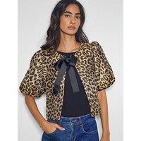 Monsoon Anne Animal Jacket - Brown