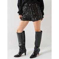 Vero Moda Mefa High Waist Wide Shorts - Black