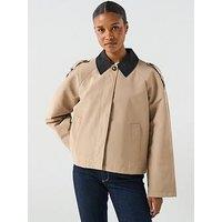 Vero Moda Lucia Maria Short Collared Jacket - Beige