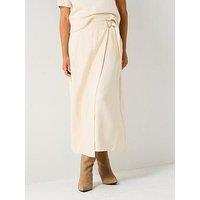 Jdy Solde High Waist Midi Skirt - Cream