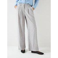 Vero Moda Wide Leg Tweed Pants - Grey