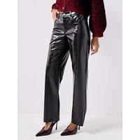 Jdy Mid Waist Straight Pant - Black