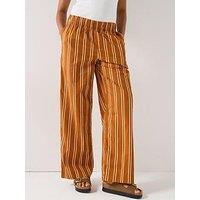 Aware Woven Striped Pant - Mustard