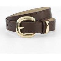 Pieces Julietta Jeans Gold Hardware Belt - Brown