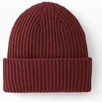 Pieces Hexo Knitted Beanie Hat - Dark Red