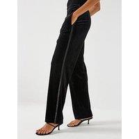 Vero Moda Haven High Waist Velvet Pants - Black