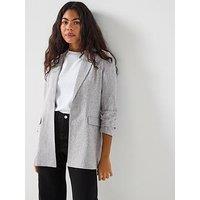 Vero Moda Vmtammi 3/4 Sl Tweed Blazer - Grey