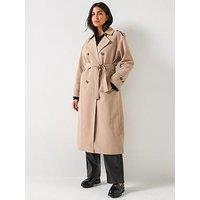 Vero Moda Chloe Long Trench Coat - Beige