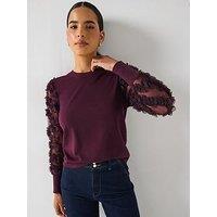 Jdy Fairview Long Sleeve Jersey Jumper - Purple