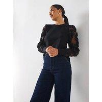 Jdy Fairview Long Sleeve Jersey Jumper - Black