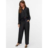 Vero Moda Toma Long Sleeve Tie Shirt - Black