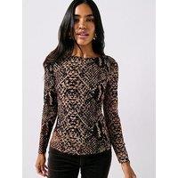 Rouge Rousari Long Sleeve Top - Brown