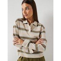 Vero Moda Lianna Long Sleeve Polo Top - Beige